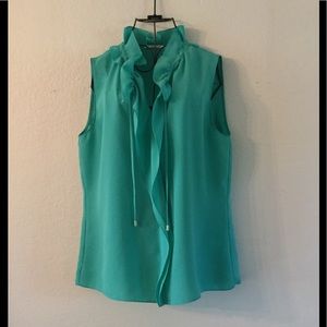 Tahari Green Teal Top